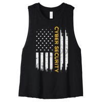 Cybersecurity It Analyst Us Art Certified Tech Security Women's Racerback Cropped Tank