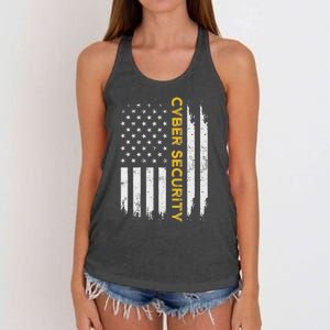 Cybersecurity It Analyst Us Art Certified Tech Security Women's Knotted Racerback Tank