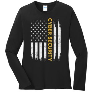 Cybersecurity It Analyst Us Art Certified Tech Security Ladies Long Sleeve Shirt