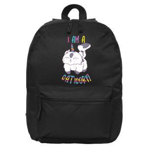 Cute IM A Caticorn Cat Unicorn S 16 in Basic Backpack