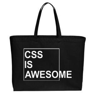 CSS Is Awesome Programmers Software Developer Cotton Canvas Jumbo Tote