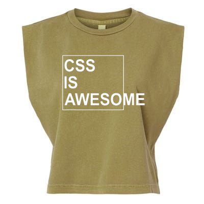 CSS Is Awesome Programmers Software Developer Garment-Dyed Women's Muscle Tee