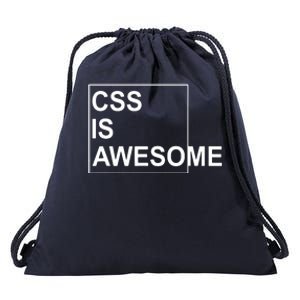 CSS Is Awesome Programmers Software Developer Drawstring Bag