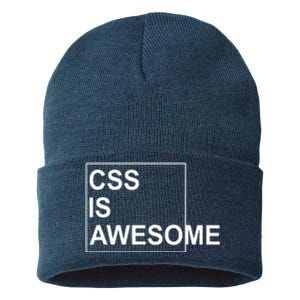 CSS Is Awesome Programmers Software Developer Sustainable Knit Beanie