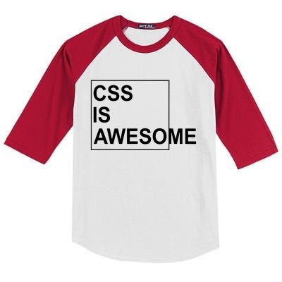 CSS Is Awesome Programmers Software Developer Kids Colorblock Raglan Jersey