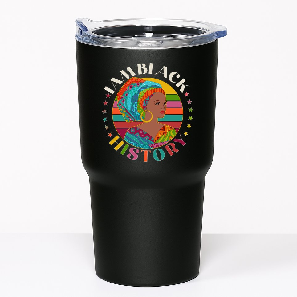 Colorful I Am Black History Tumbler