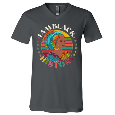 Colorful I Am Black History V-Neck T-Shirt