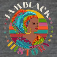 Colorful I Am Black History Button