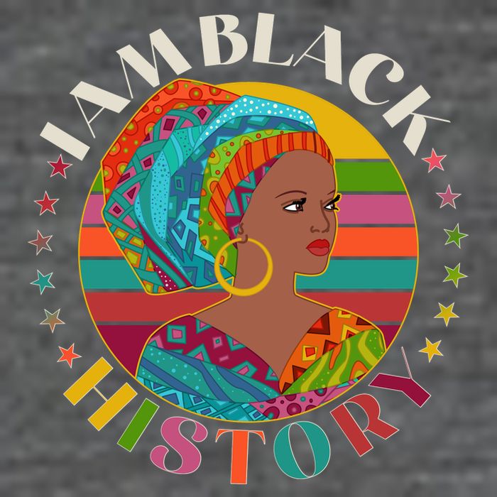 Colorful I Am Black History Button