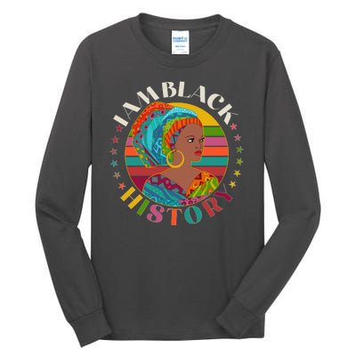 Colorful I Am Black History Tall Long Sleeve T-Shirt