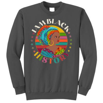 Colorful I Am Black History Tall Sweatshirt