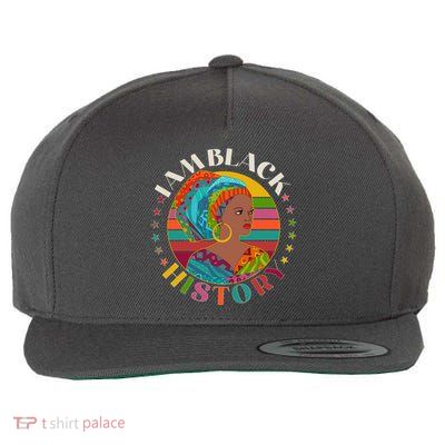 Colorful I Am Black History Wool Snapback Cap