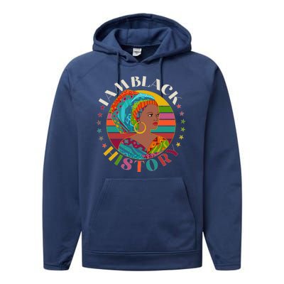 Colorful I Am Black History Performance Fleece Hoodie