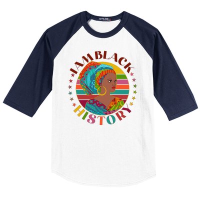 Colorful I Am Black History Baseball Sleeve Shirt