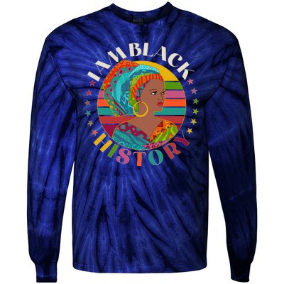 Colorful I Am Black History Tie-Dye Long Sleeve Shirt