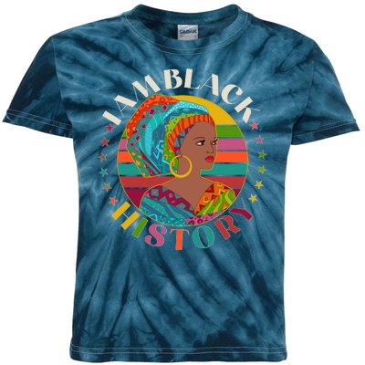 Colorful I Am Black History Kids Tie-Dye T-Shirt