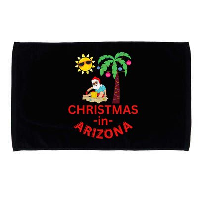 Christmas In Arizona Deck The Palm Trees Family Vacation Gift Microfiber Hand Towel