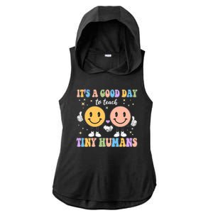 Cute It's A Good Day To Teach Tiny Humans Back To School Ladies PosiCharge Tri-Blend Wicking Draft Hoodie Tank