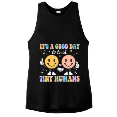 Cute It's A Good Day To Teach Tiny Humans Back To School Ladies PosiCharge Tri-Blend Wicking Tank
