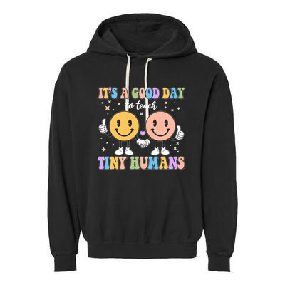 Cute It's A Good Day To Teach Tiny Humans Back To School Garment-Dyed Fleece Hoodie
