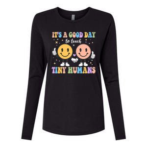 Cute It's A Good Day To Teach Tiny Humans Back To School Womens Cotton Relaxed Long Sleeve T-Shirt