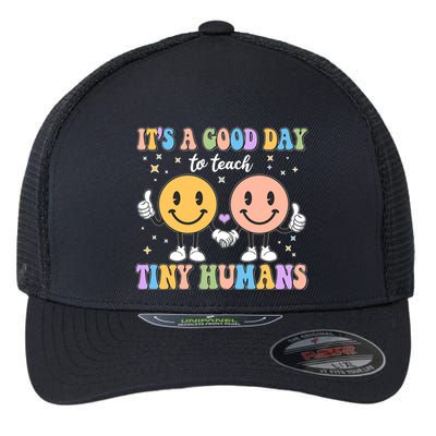 Cute It's A Good Day To Teach Tiny Humans Back To School Flexfit Unipanel Trucker Cap