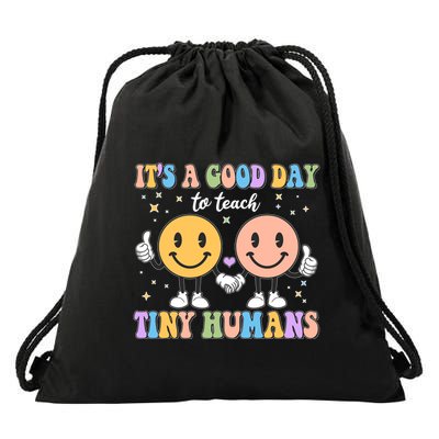 Cute It's A Good Day To Teach Tiny Humans Back To School Drawstring Bag