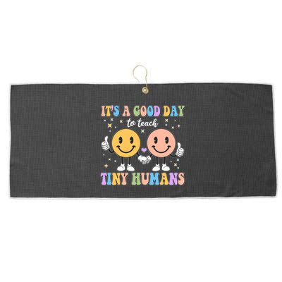 Cute It's A Good Day To Teach Tiny Humans Back To School Large Microfiber Waffle Golf Towel