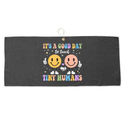 Cute It's A Good Day To Teach Tiny Humans Back To School Large Microfiber Waffle Golf Towel