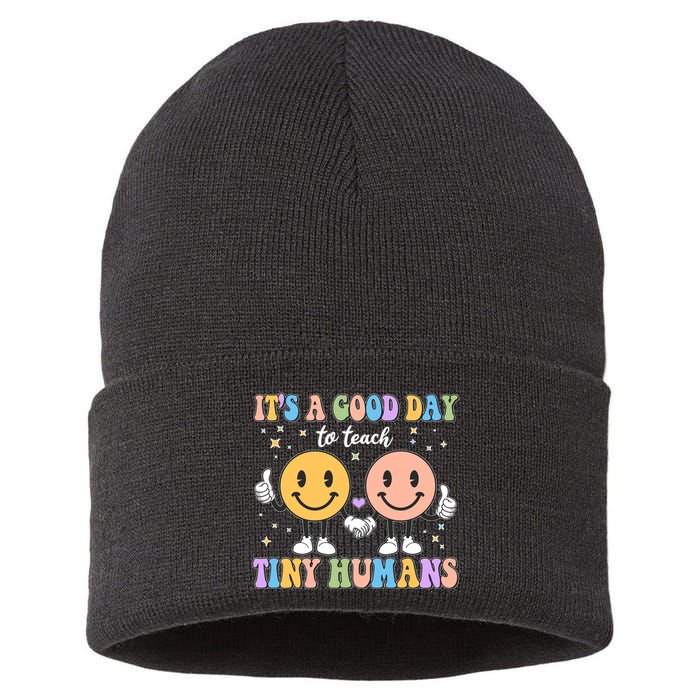 Cute It's A Good Day To Teach Tiny Humans Back To School Sustainable Knit Beanie