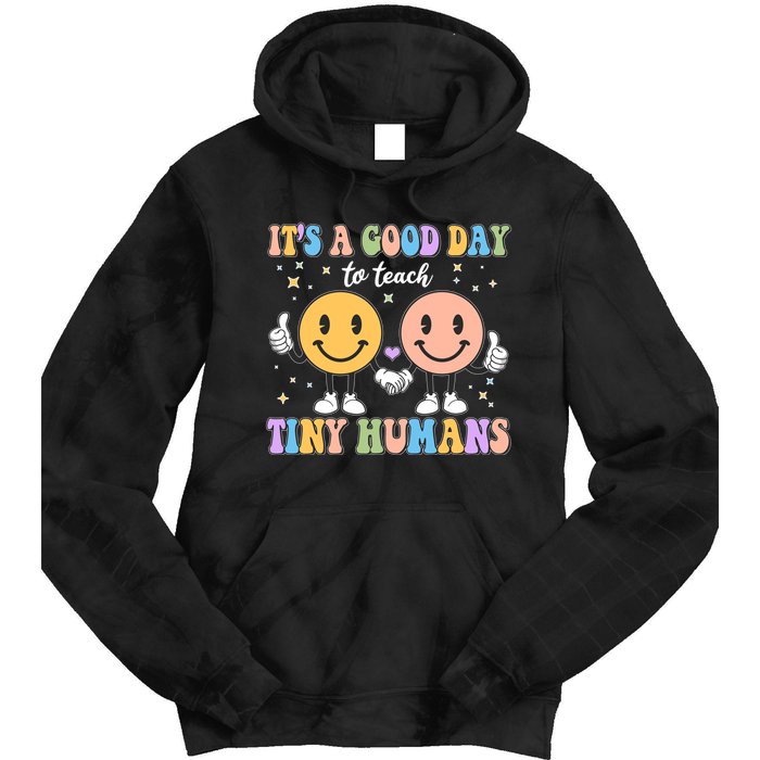 Cute It's A Good Day To Teach Tiny Humans Back To School Tie Dye Hoodie