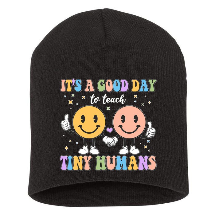Cute It's A Good Day To Teach Tiny Humans Back To School Short Acrylic Beanie