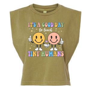 Cute It's A Good Day To Teach Tiny Humans Back To School Garment-Dyed Women's Muscle Tee