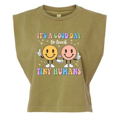 Cute It's A Good Day To Teach Tiny Humans Back To School Garment-Dyed Women's Muscle Tee