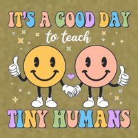 Cute It's A Good Day To Teach Tiny Humans Back To School Garment-Dyed Women's Muscle Tee
