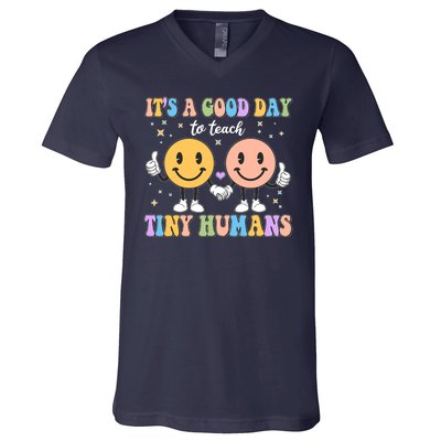 Cute It's A Good Day To Teach Tiny Humans Back To School V-Neck T-Shirt