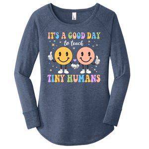 Cute It's A Good Day To Teach Tiny Humans Back To School Women's Perfect Tri Tunic Long Sleeve Shirt