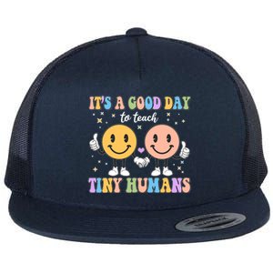 Cute It's A Good Day To Teach Tiny Humans Back To School Flat Bill Trucker Hat