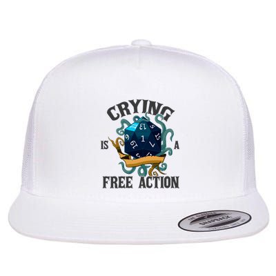 Crying Is A Free Action Flat Bill Trucker Hat