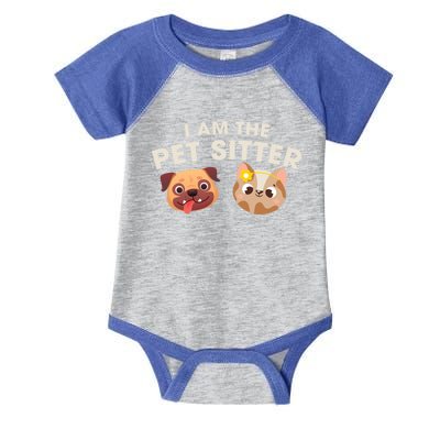 Cute I Am The Pet Sitter Dog Cat Gift Infant Baby Jersey Bodysuit