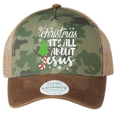 Christmas It's All About Jesus Christmas Tree Gift Legacy Tie Dye Trucker Hat