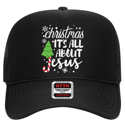 Christmas It's All About Jesus Christmas Tree Gift Trucker Hat