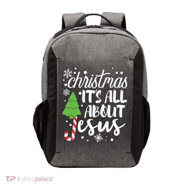 Christmas It's All About Jesus Christmas Tree Gift Vector Backpack