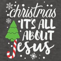 Christmas It's All About Jesus Christmas Tree Gift Vector Backpack