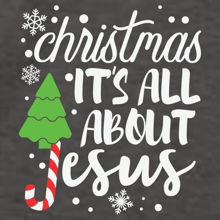 Christmas It's All About Jesus Christmas Tree Gift Vector Backpack