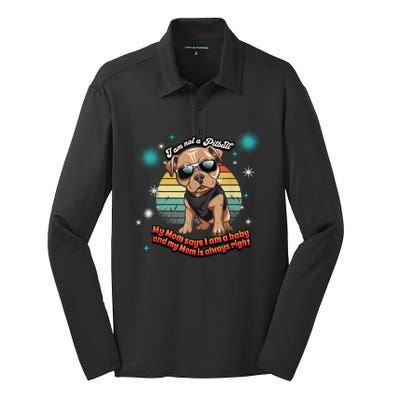 Cute I Am Not A Pitbull Funny Pitbull Dog Owners Gifts Silk Touch Performance Long Sleeve Polo