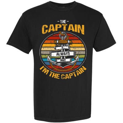 Captain Is Always Right Boat Captain Garment-Dyed Heavyweight T-Shirt