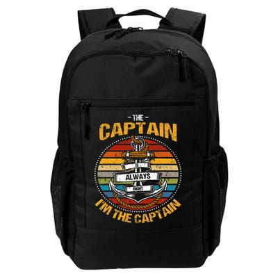Captain Is Always Right Boat Captain Backpack