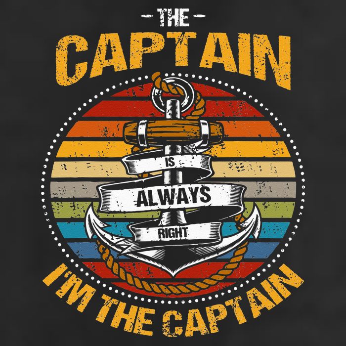 Captain Is Always Right Boat Captain Golf Towel