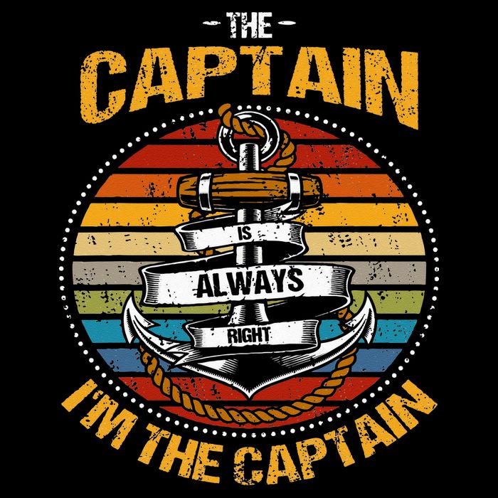 Captain Is Always Right Boat Captain Cropped Pullover Crew